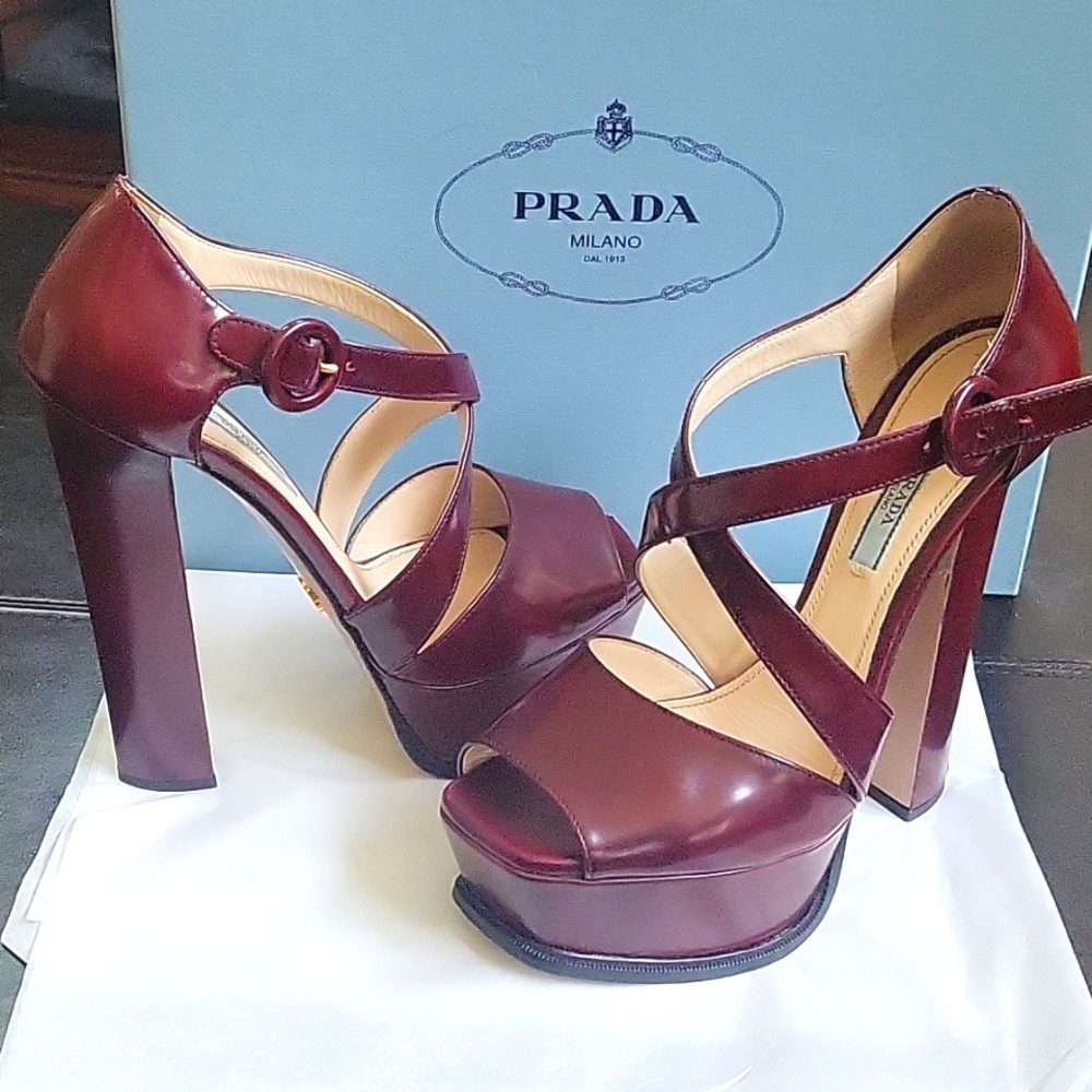 Prada women super platform sandals